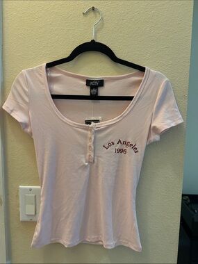 Just Riley Los Angeles 1996 Short Sleeve Tee - Light Pink